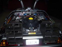 Lewis' retrofitting a DeLorean with similar technology from Mathewson's time machine, in a picture that recently leaked on the Internet.